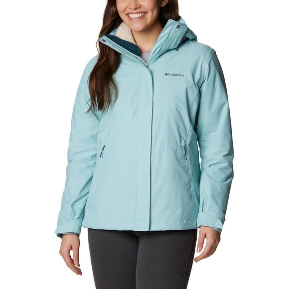 Columbia Interchange Blue Rain Jacket Womens Plus 1x - Picture 1 of 7